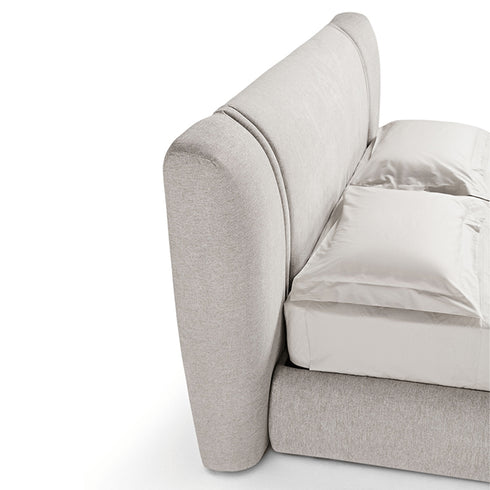 Alix Cotton Linen Fabric Simple Modern Bed Frame